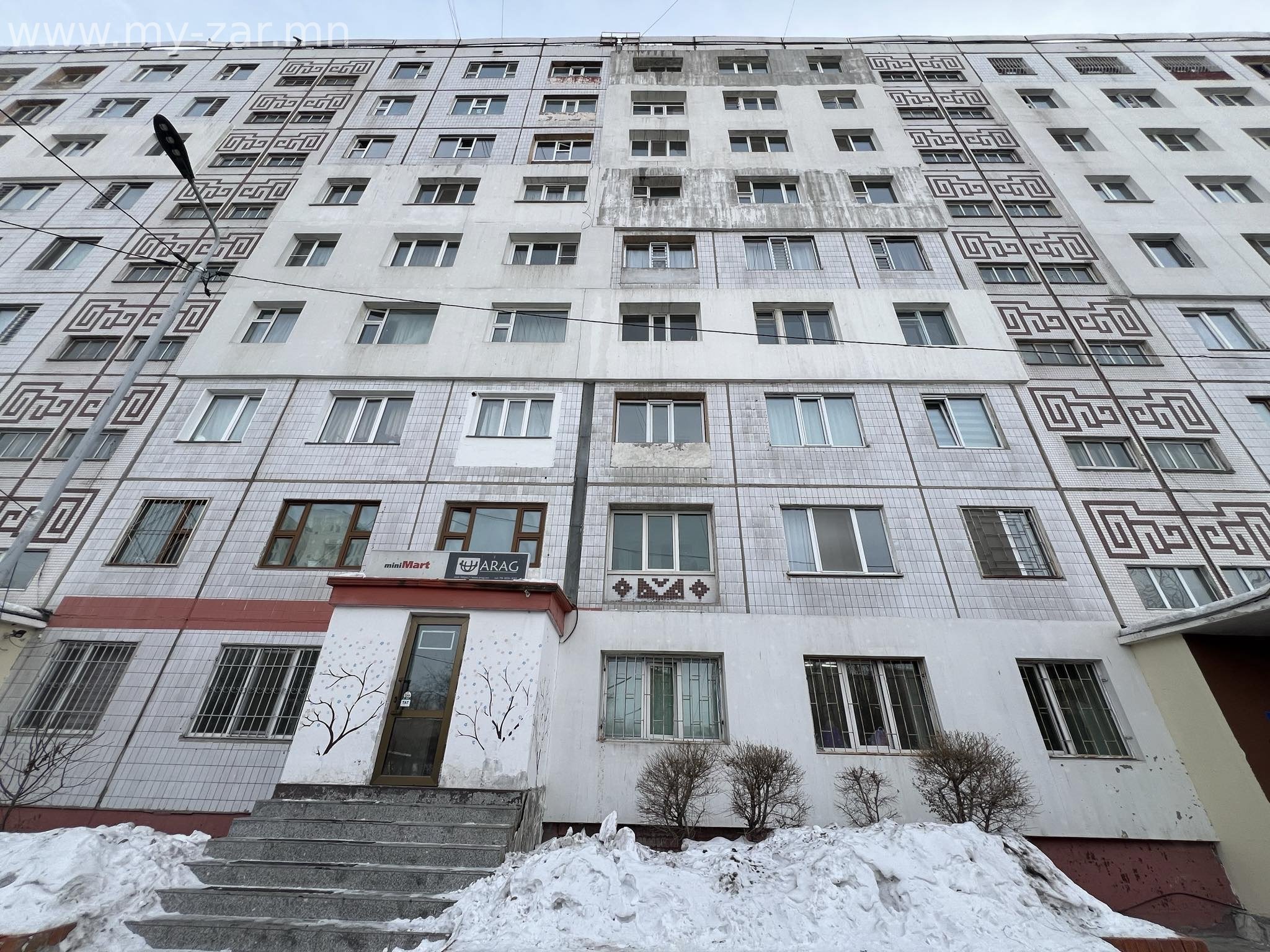 Хотын төвд Орос элчингийн замын урд үйлчилгээний зориулалттай 3 өрөө байр удааг хугцаагаар 